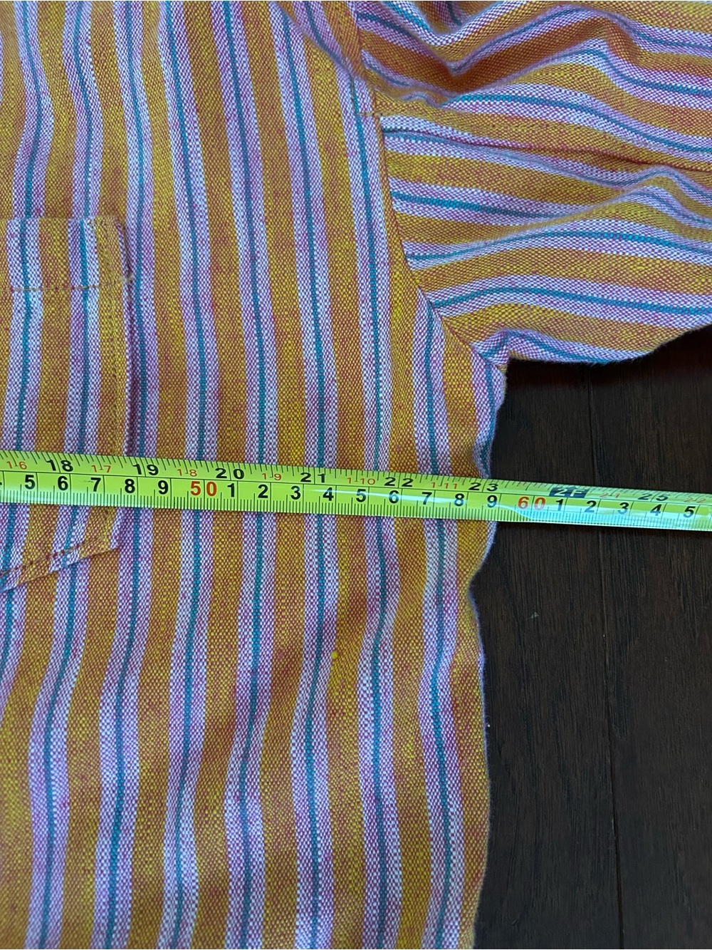 Anthropologie Pilcro Orange Striped Oxford Tunic Buttondown Shirt Oversized S - Picture 8 of 10
